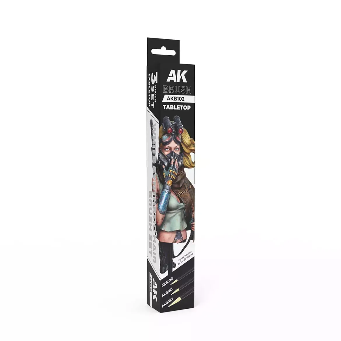 AK Synthetic Brush Tabletop Brush Set