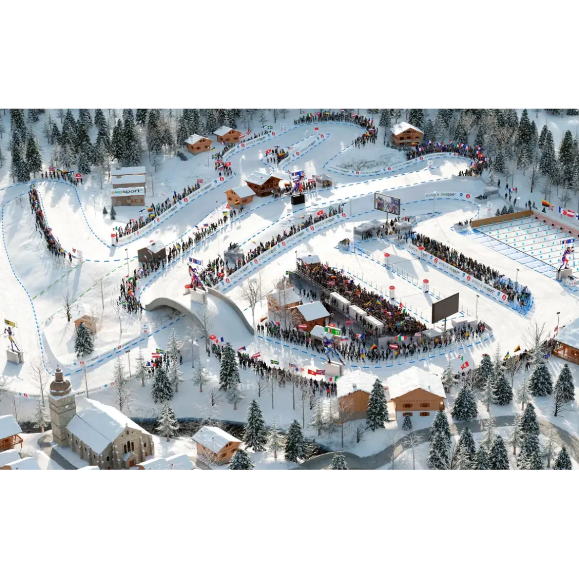 Biathlon Crystal Globe : Double-pistes 3D Annecy Le Grand-Bornand France - Extension