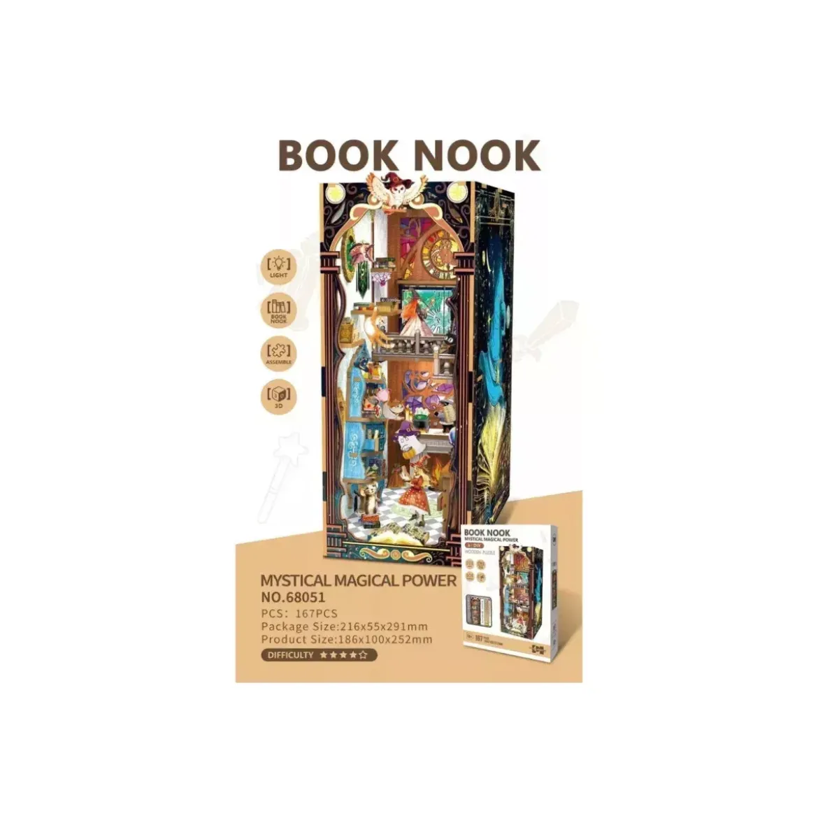 Book Nook Nook Land - Cabinet Mystique - 167 pièces
