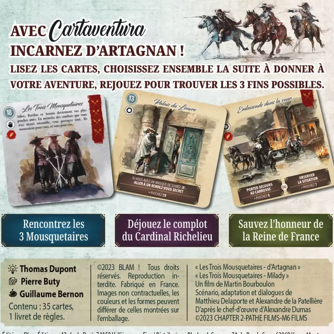 Cartaventura Les 3 Mousquetaires : l'Honneur de la Reine