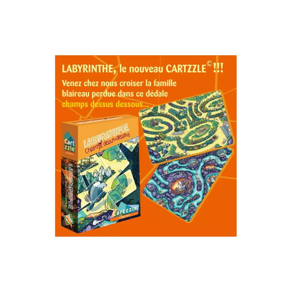 Cartzzle : Labyrinthe - Champs dessus-dessous