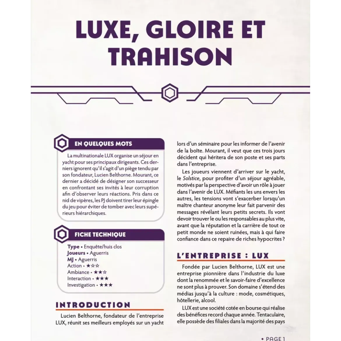 Chroniques Oubliées Contemporain 2ème Édition : Luxe, Gloire et Trahison