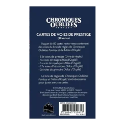 Chroniques Oubliées Fantasy 2ème Édition : Cartes de voies de prestige