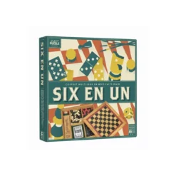 Coffret Six en Un en Bois Vintage