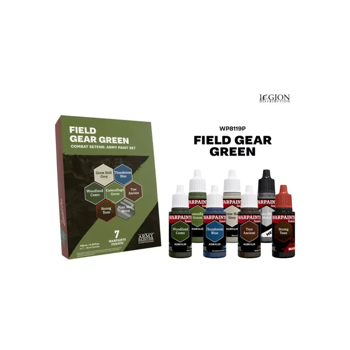 Combat Se7en : Field Gear Green Paint Set