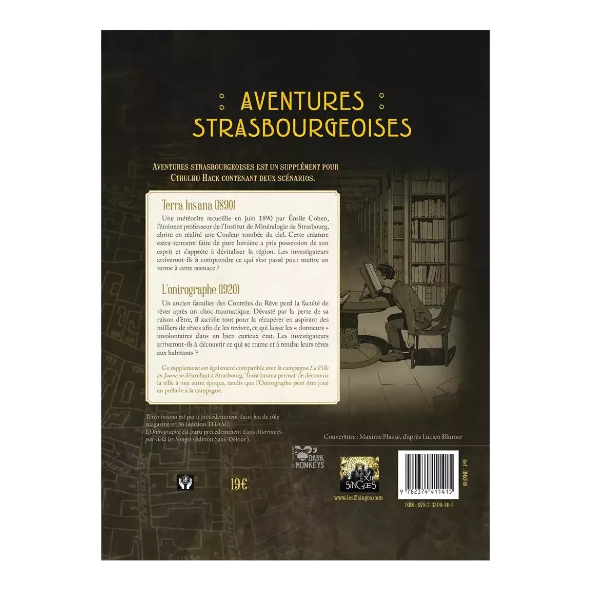 Cthulhu Hack : La Ville en Jaune - Aventures Strasbourgeoises