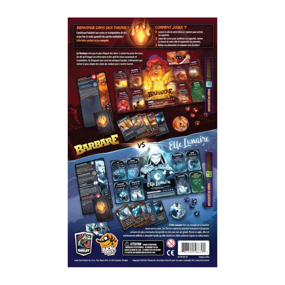 Dice Throne : Barbare VS Elfe