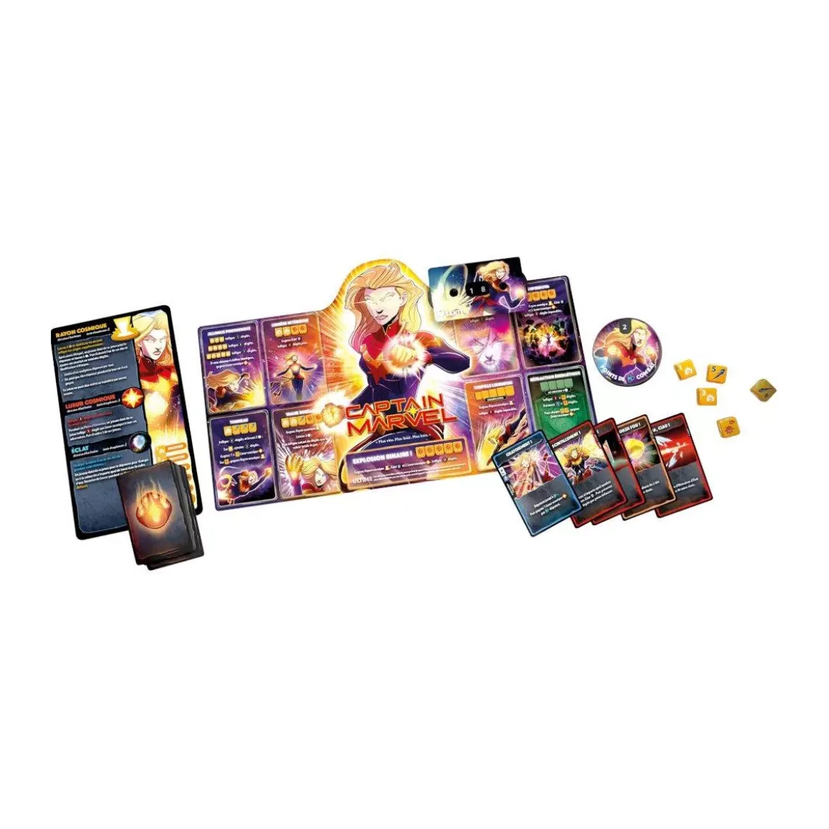Dice Throne Marvel : Black Panther, Captain Marvel, Black Widow, Dr Strange