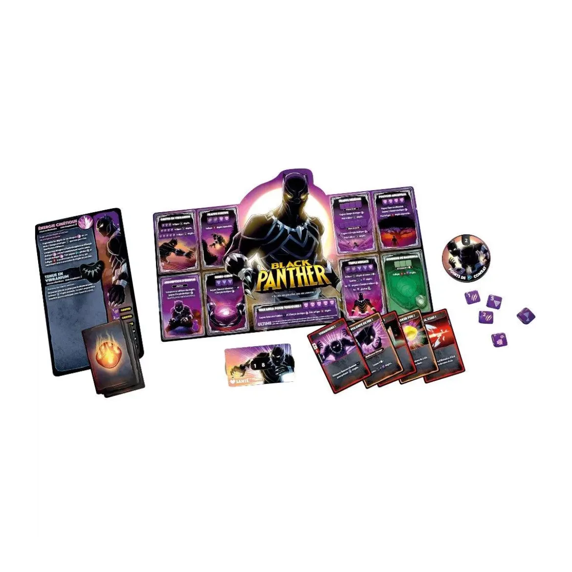 Dice Throne Marvel : Black Panther, Captain Marvel, Black Widow, Dr Strange