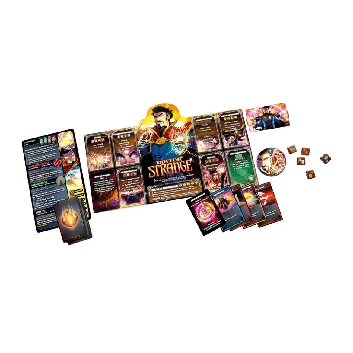 Dice Throne Marvel : Black Panther, Captain Marvel, Black Widow, Dr Strange