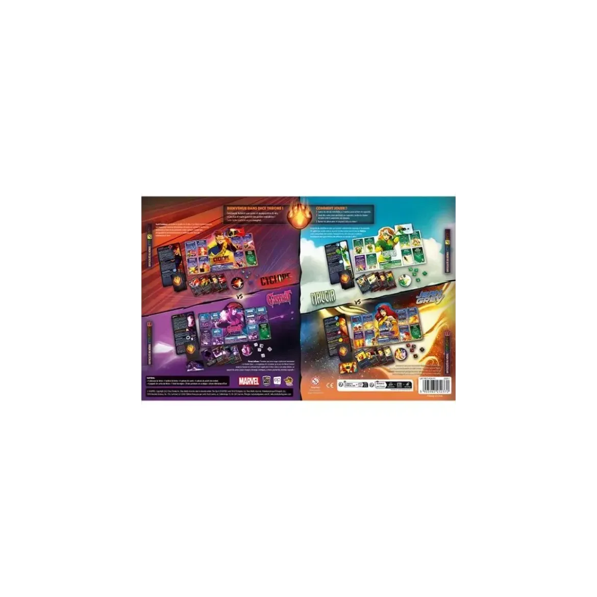 Dice Throne Marvel - X-Men : Cyclope, Gambit, Malicia, Jean Grey