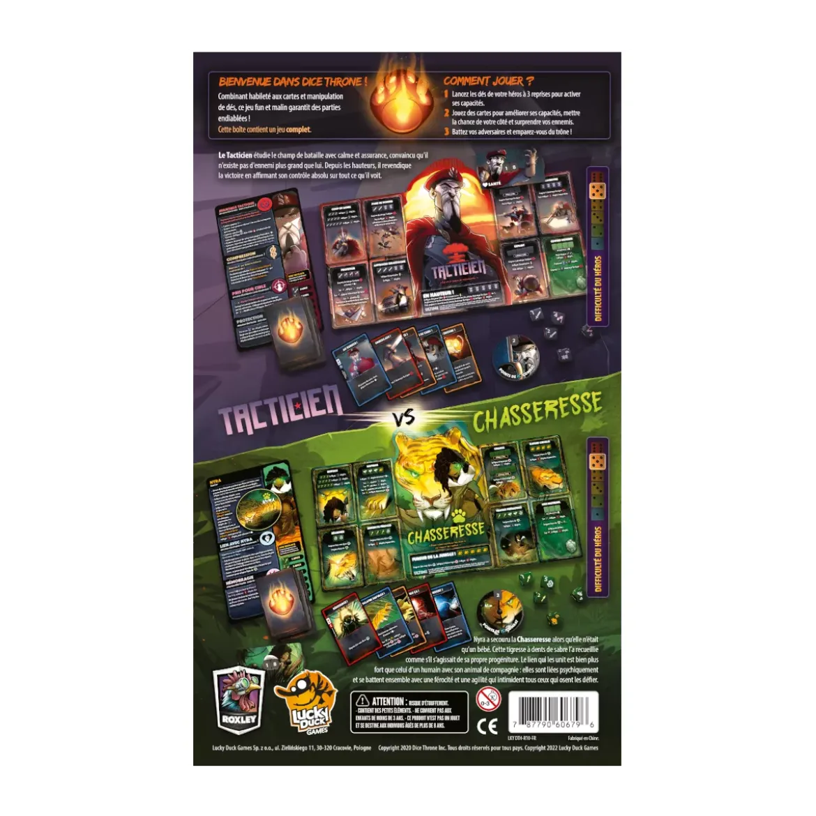 Dice Throne : Tacticien VS Chasseresse