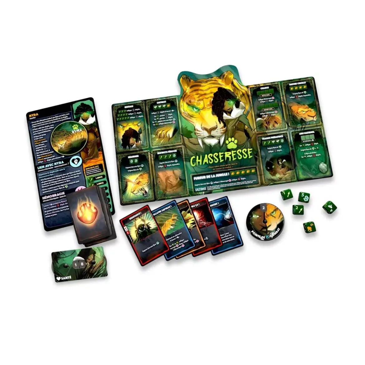 Dice Throne : Tacticien VS Chasseresse