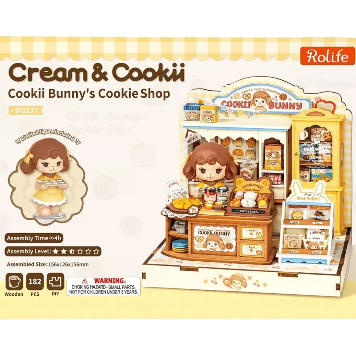 DIY House Rolife - Cookii Bunny's Cookie Shop - 182 Pièces