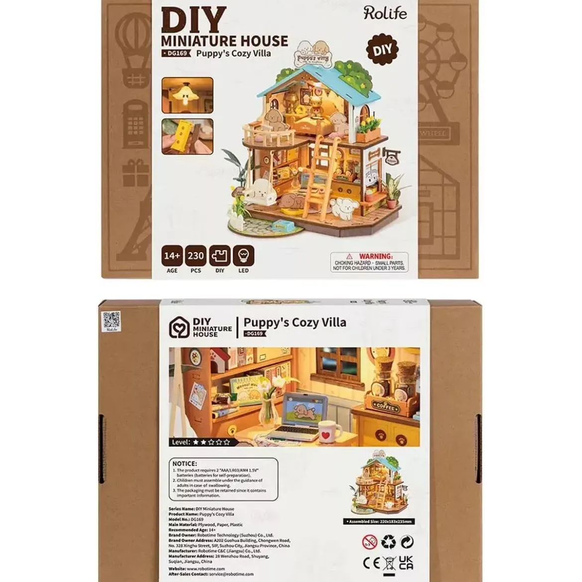 DIY House Rolife - Puppy's Cozy Villa - 230 Pièces