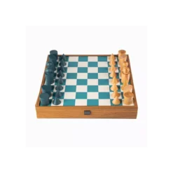 Jeu d'Échecs Bauhaus Bleu - 40 cm