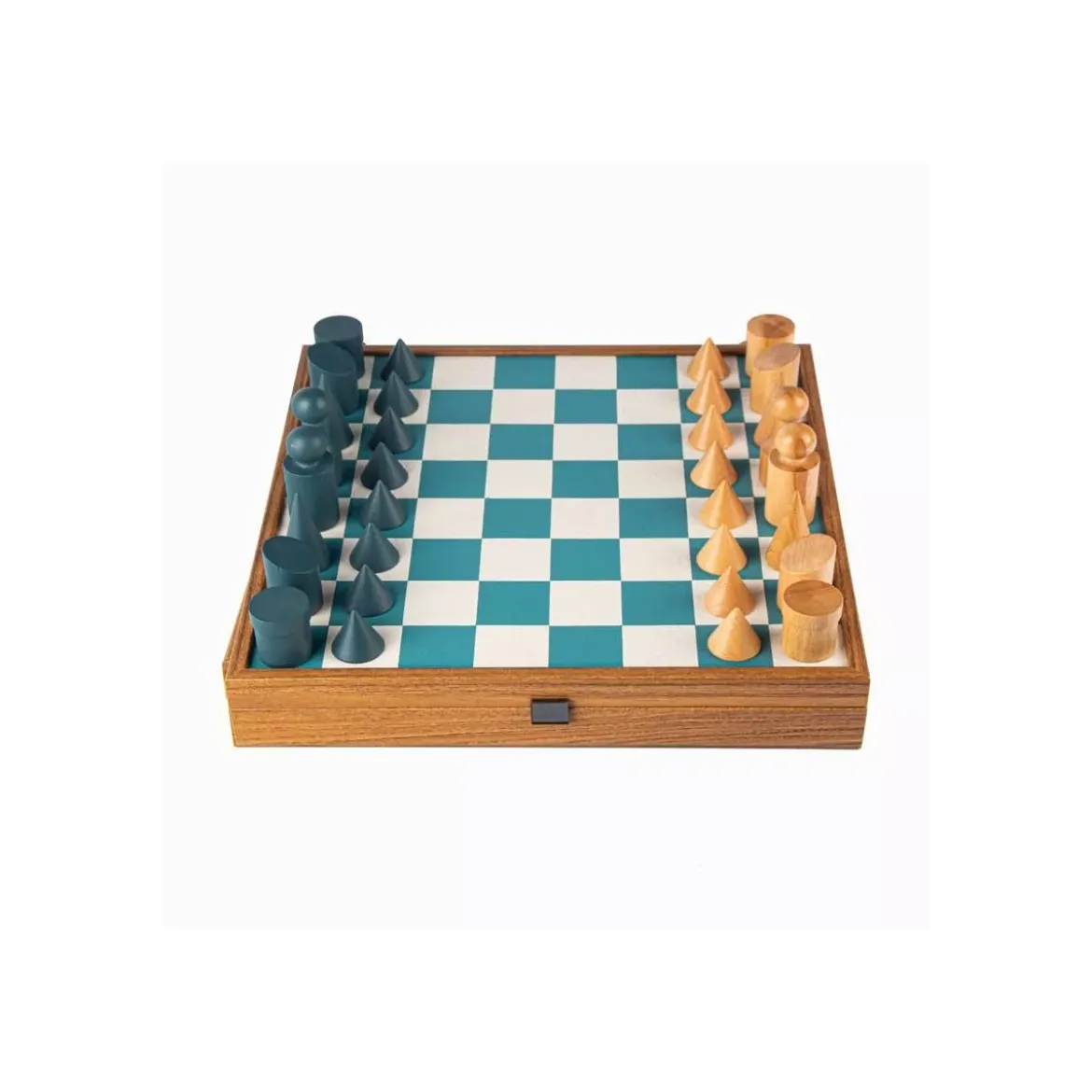 Jeu d'Échecs Bauhaus Bleu - 40 cm
