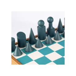 Jeu d'Échecs Bauhaus Bleu - 40 cm