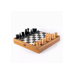 Jeu d'Échecs Bauhaus Noir - 40 cm