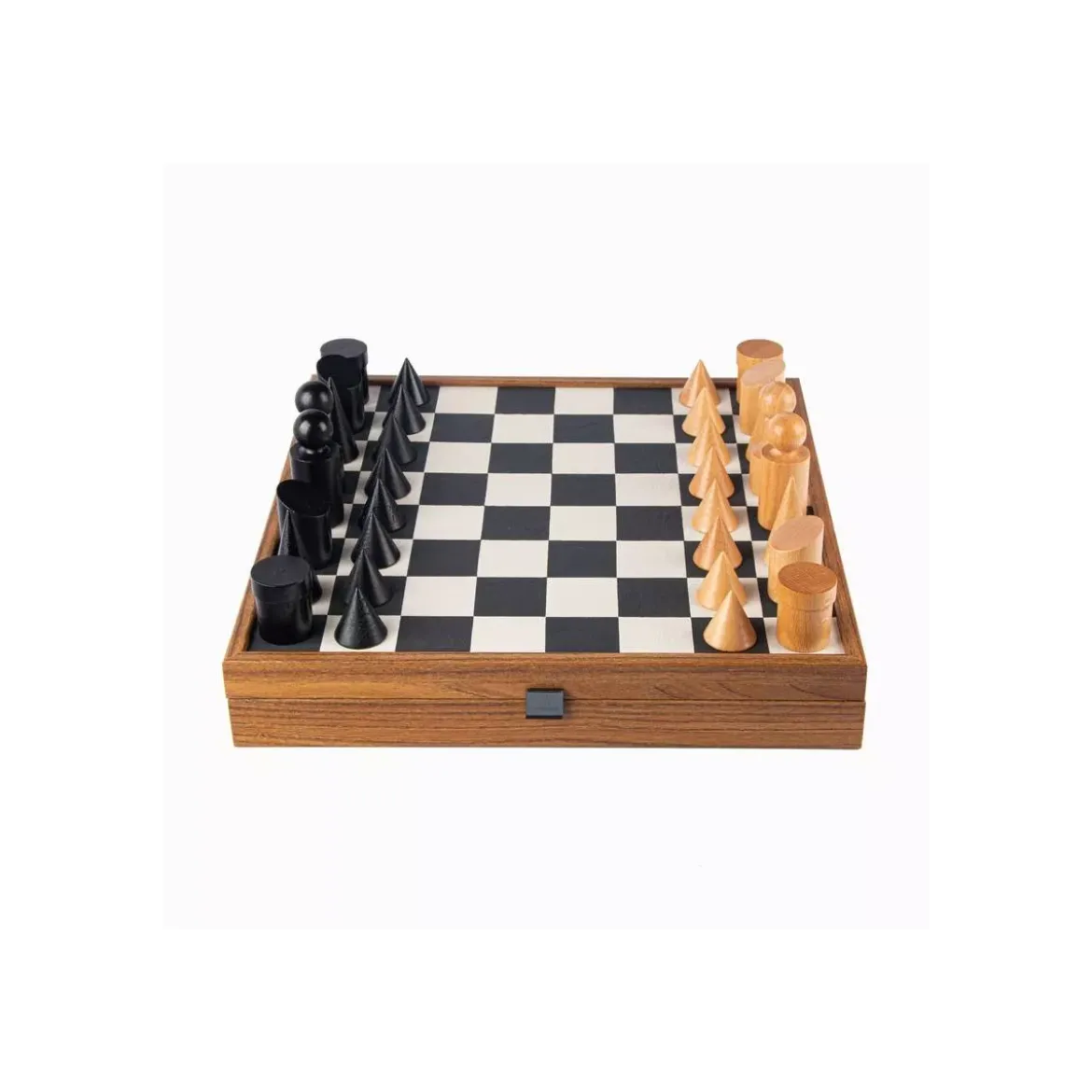 Jeu d'Échecs Bauhaus Noir - 40 cm