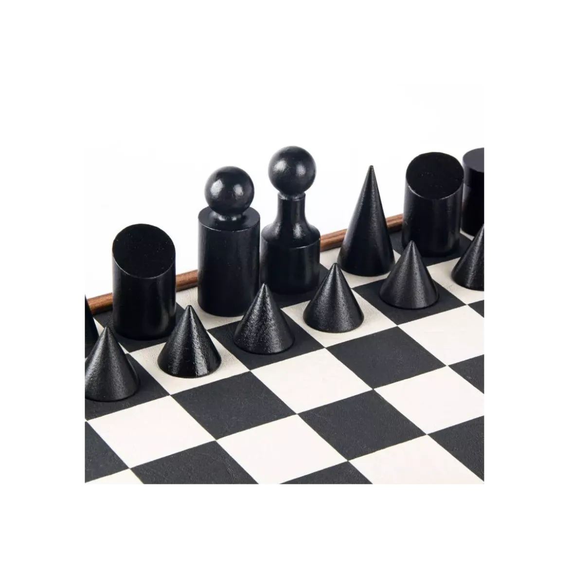 Jeu d'Échecs Bauhaus Noir - 40 cm