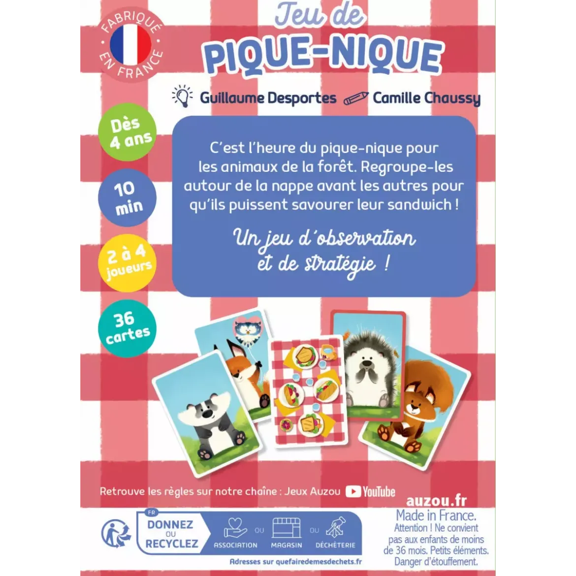 Jeu de Pique-nique - À Table les Animaux !