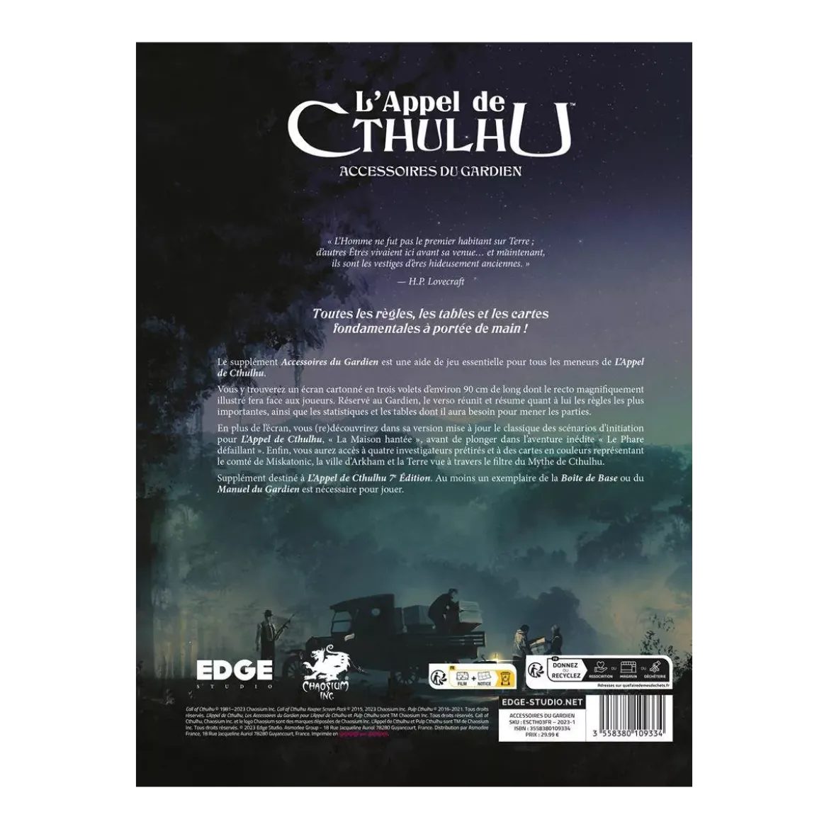 L'Appel de Cthulhu : Les Accessoires du Gardien