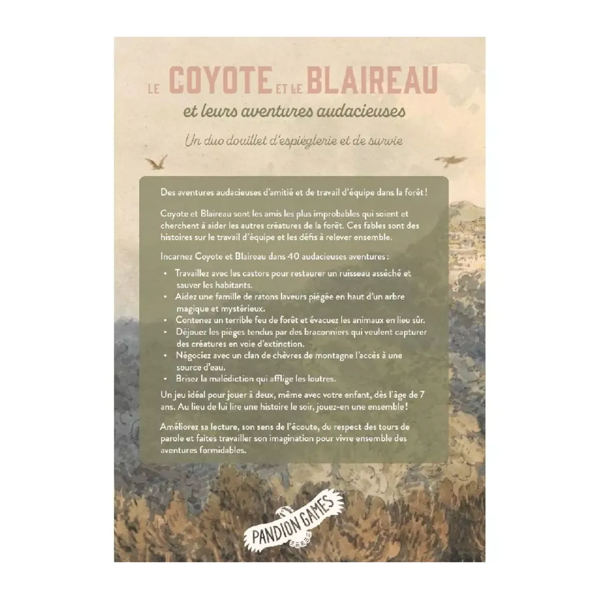 Le Coyote et le Blaireau JDR - Le Jeu de Rôle en Duo