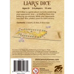 Liar's Dice - Version Anglaise