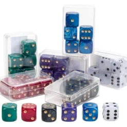 Lot de 6 x 6 Dés Colorés (16mm)