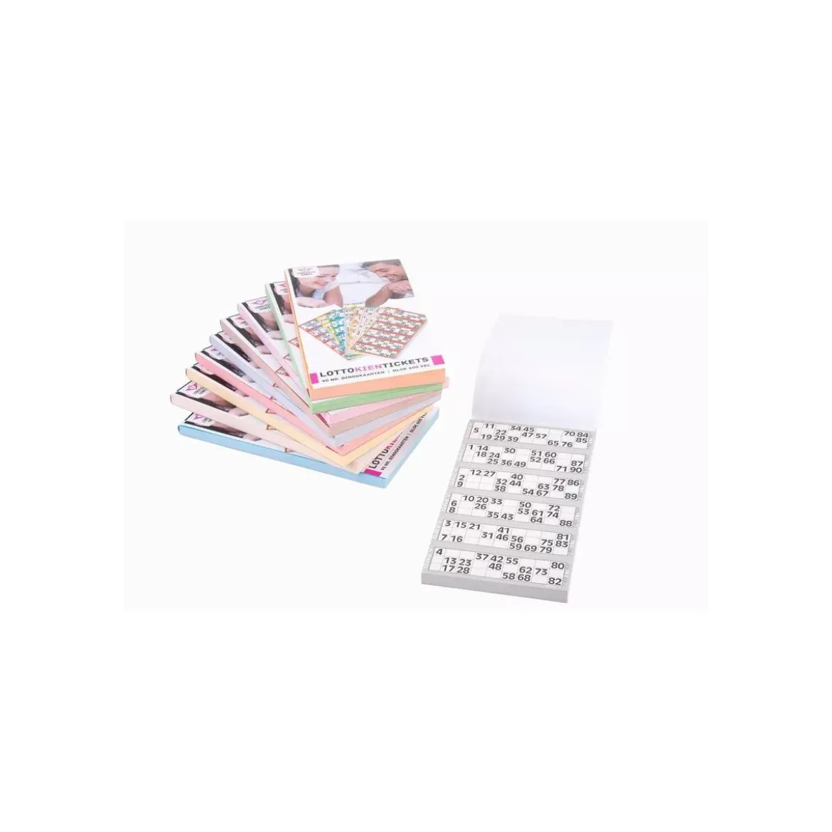 Loto - Lot de 10x600 feuilles - Chiffres 1-90
