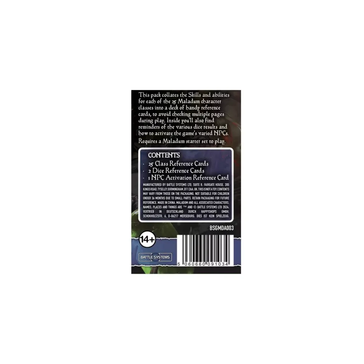 Maladum : Cartes de références - Extension