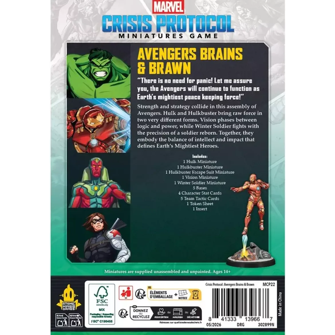 Marvel Crisis Protocol : Avengers Brains & Brawn - Character Pack