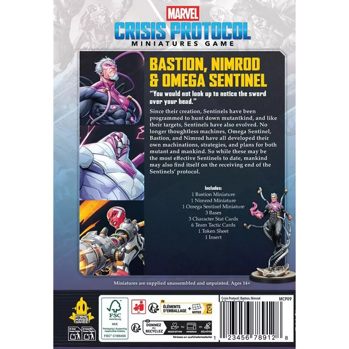 Marvel Crisis Protocol : Bastion, Nimrod, & Omega Sentinel - Character Pack