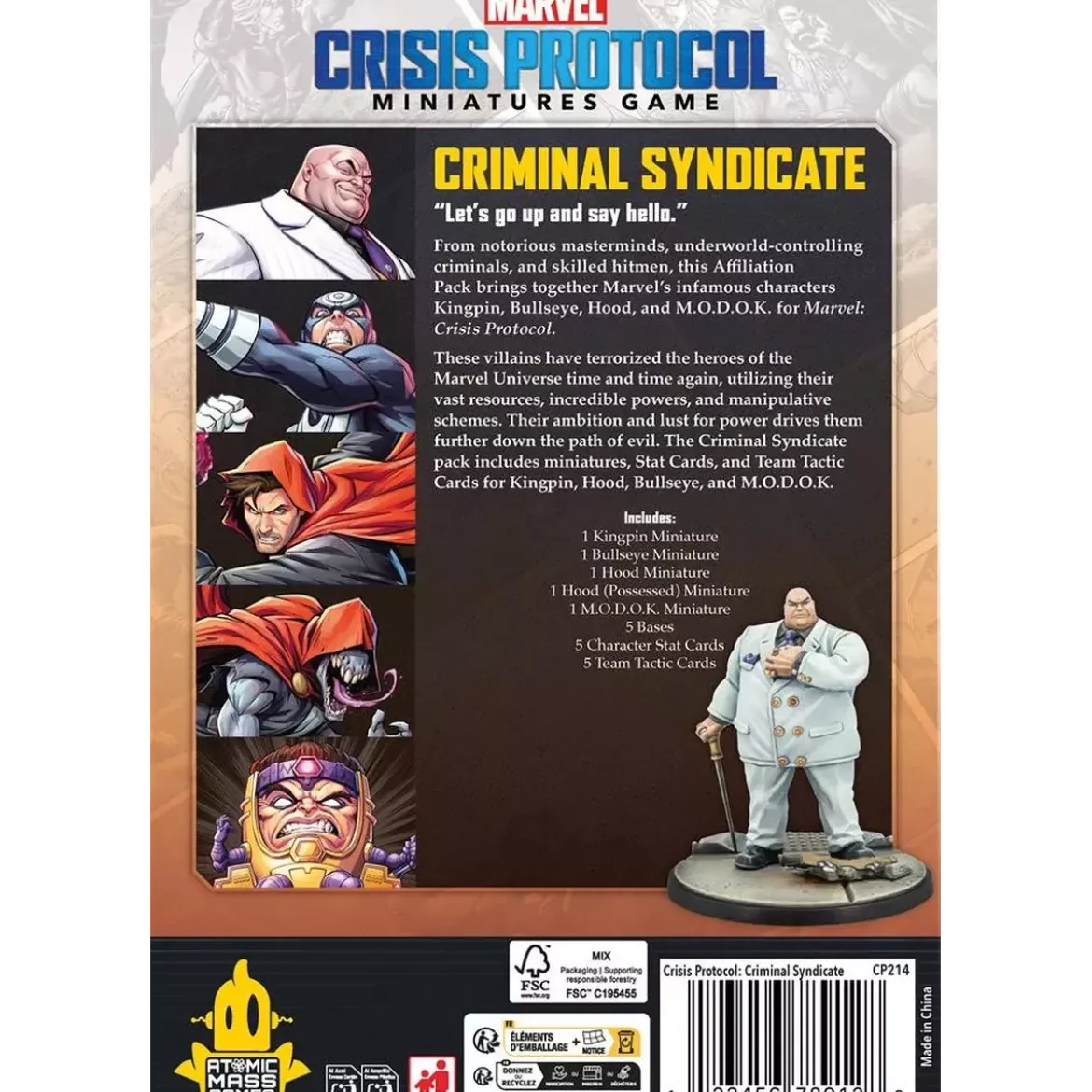 Marvel Crisis Protocol : Criminal Syndicate - Affiliation Pack