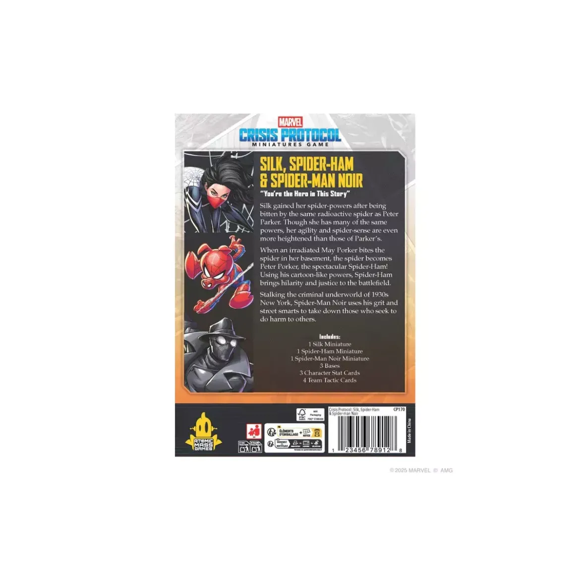 Marvel Crisis Protocol : Silk, Spider-Ham & Spider-Man Noir - Character Pack