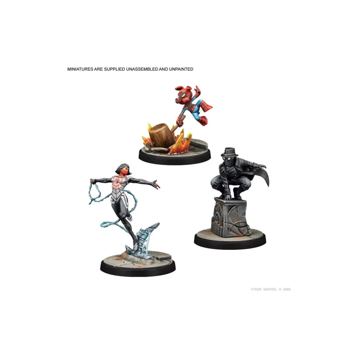 Marvel Crisis Protocol : Silk, Spider-Ham & Spider-Man Noir - Character Pack