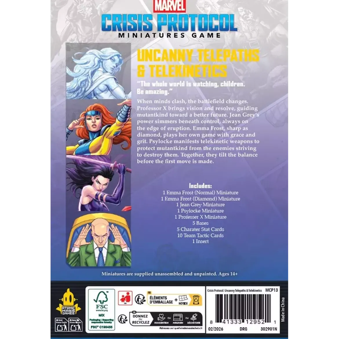 Marvel Crisis Protocol : Uncanny Telepaths & Telekinetics - Character Pack