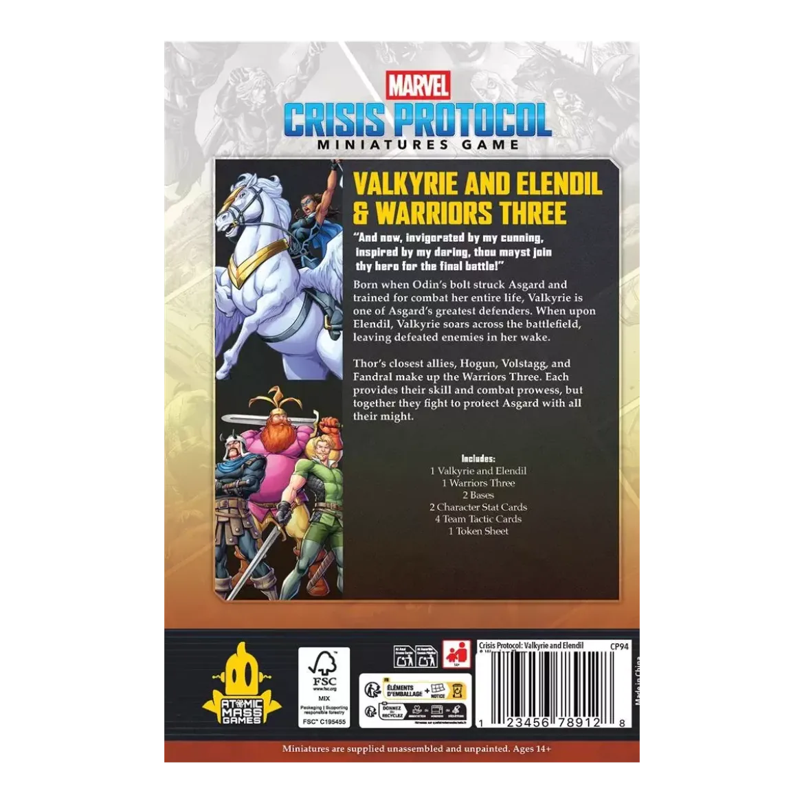Marvel Crisis Protocol : Valkyrie on Elendil & Warriors Three - Character Pack