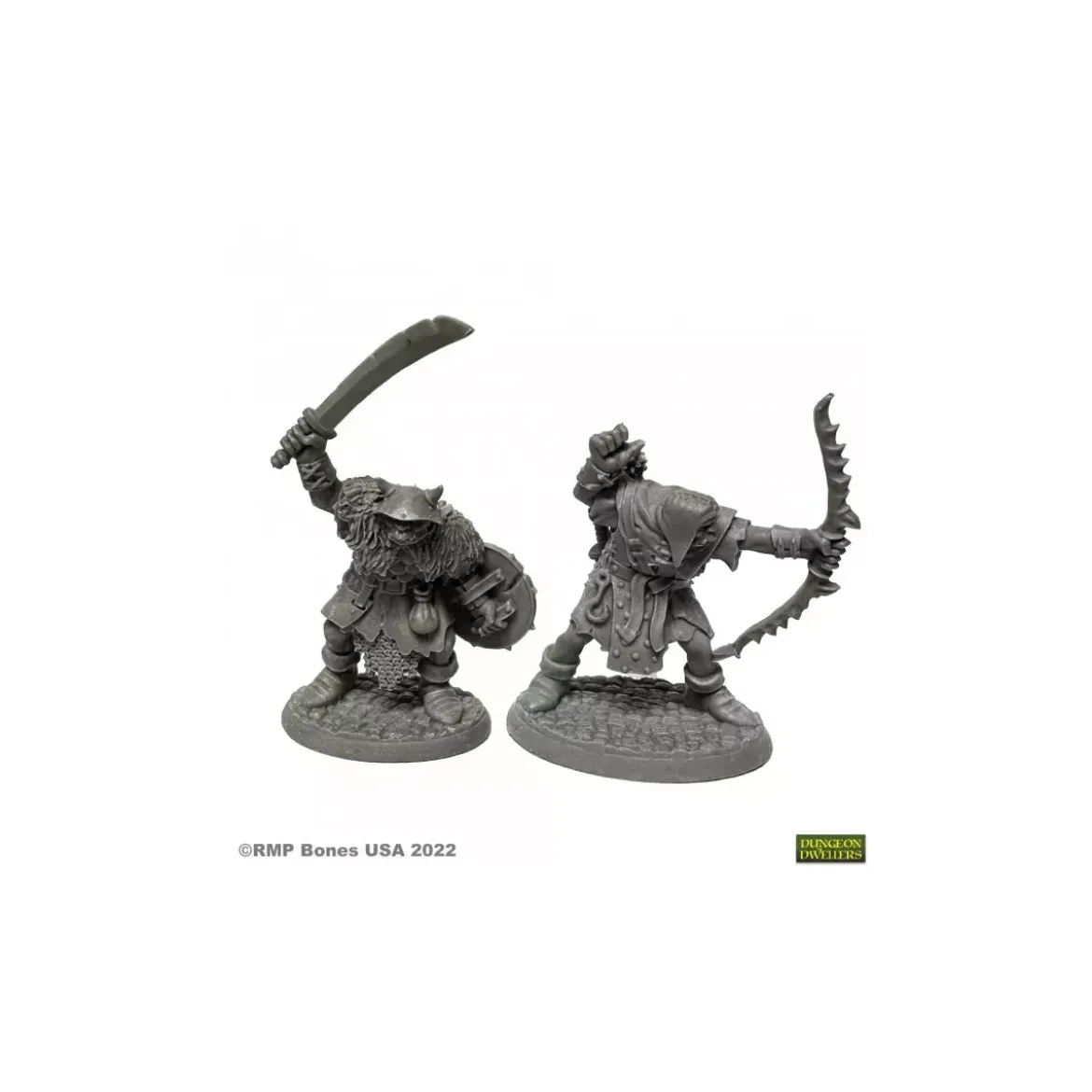 Orcs Of The Ragged Wound Leaders - Figurine Créatures Reaper Miniatures