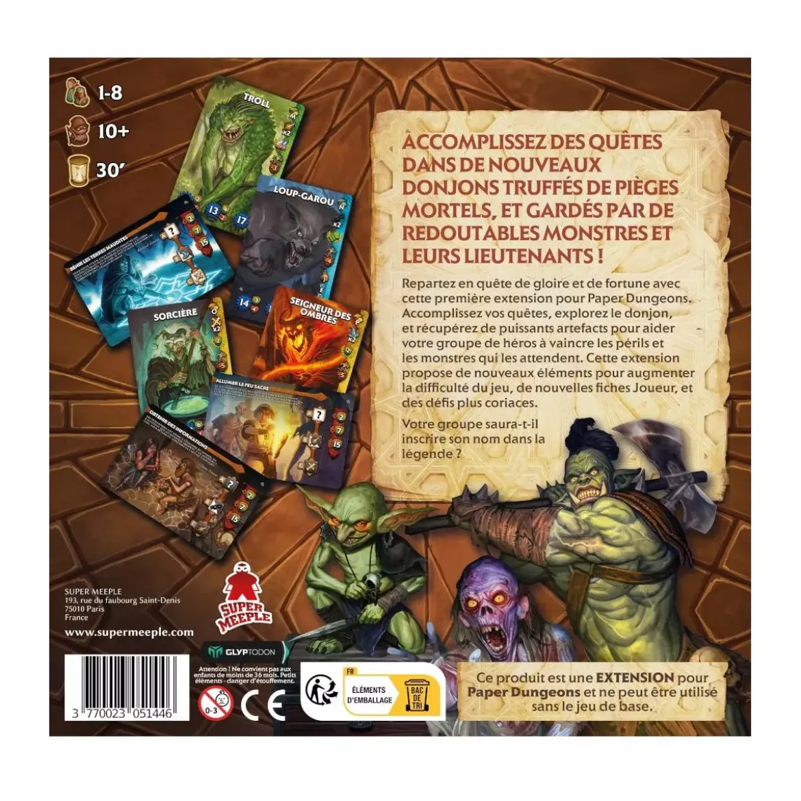 Paper Dungeons : SideQuest - Extension