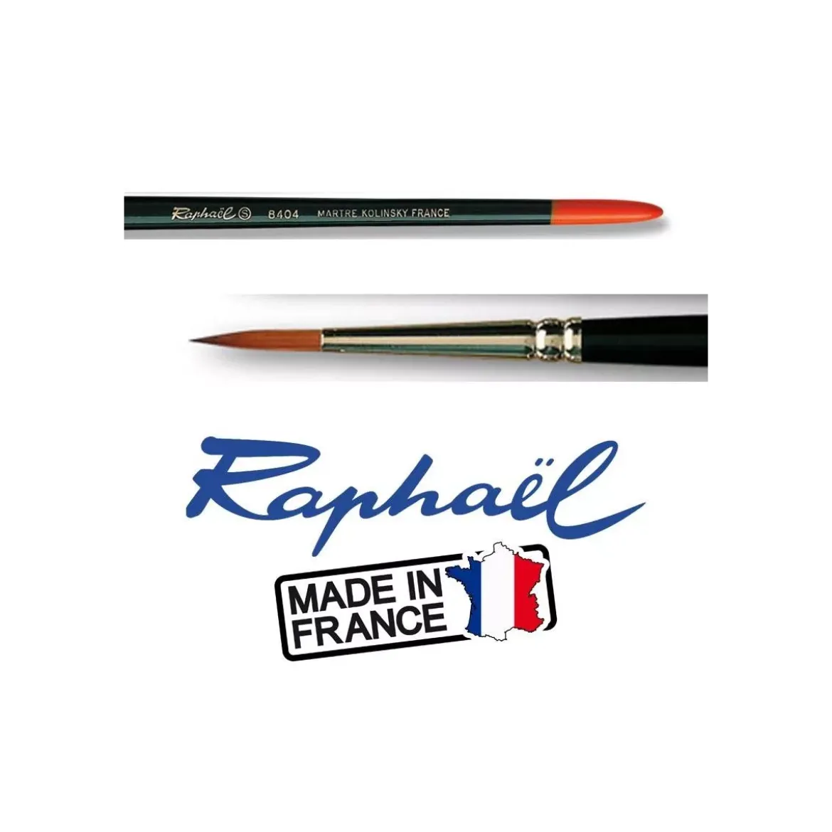 Pinceau Raphaël Kolinsky S 8404 - Taille n° 6/0 Pointe Fine