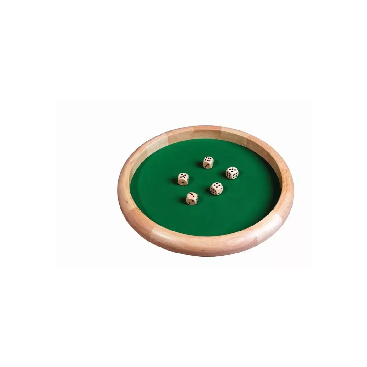 Piste de Dés Ronde 45 cm Luxe avec 5 dés