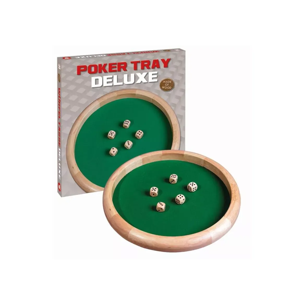 Piste de Dés Ronde 45 cm Luxe avec 5 dés
