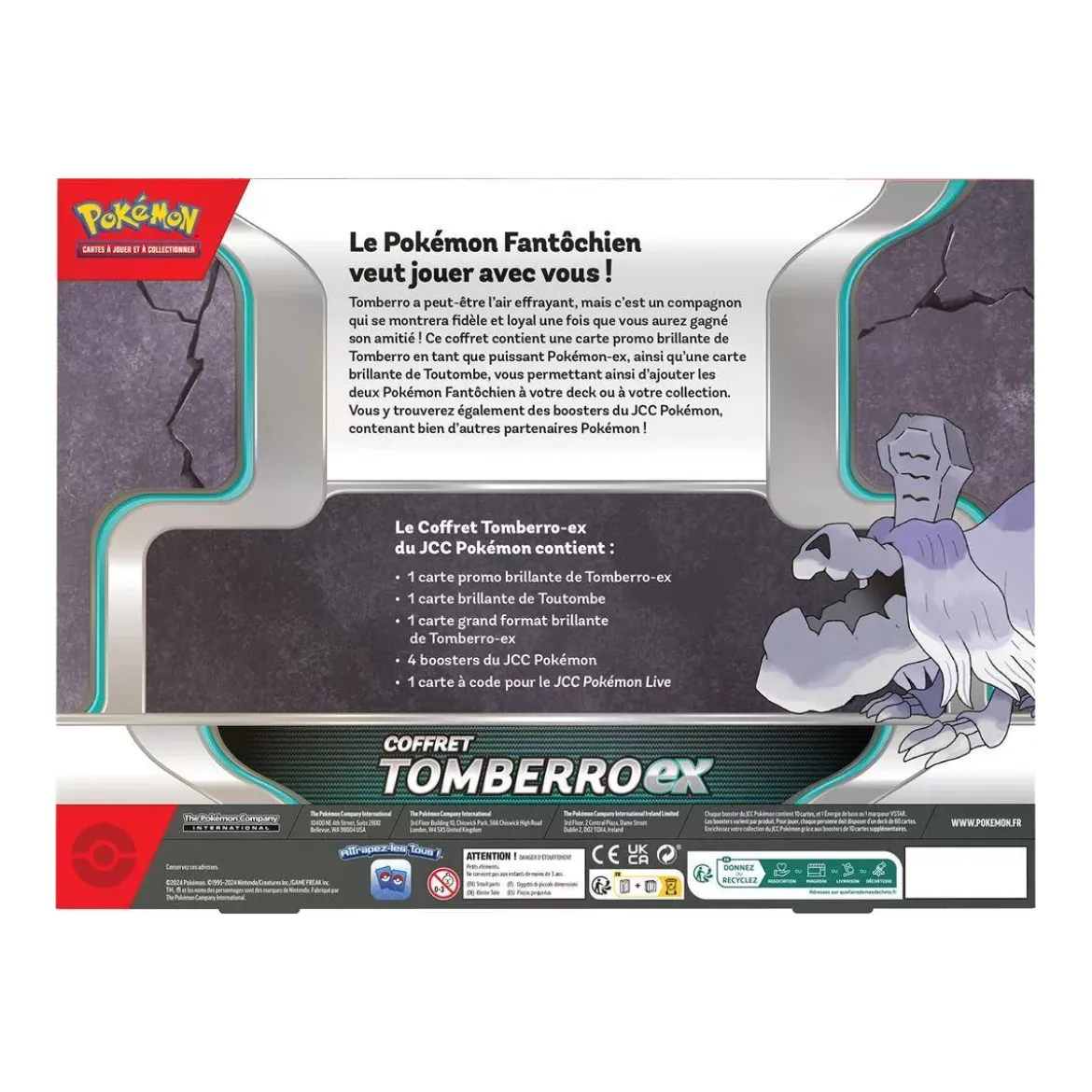 Pokémon : Coffret Tomberro-ex Octobre 2024