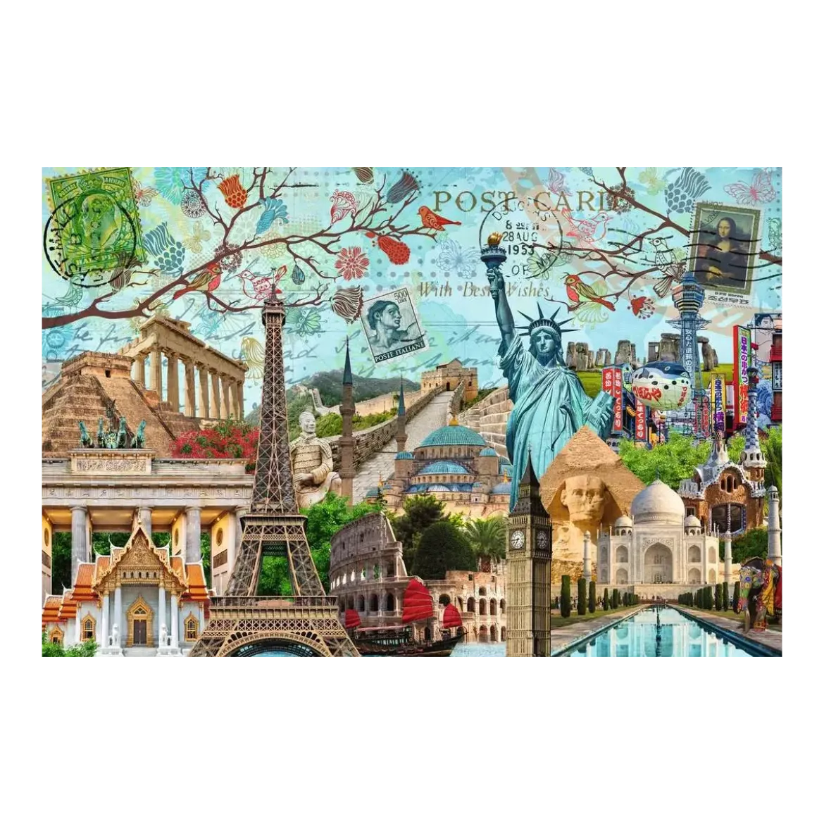 Puzzle Carte Postale des Monuments - 5000 pièces