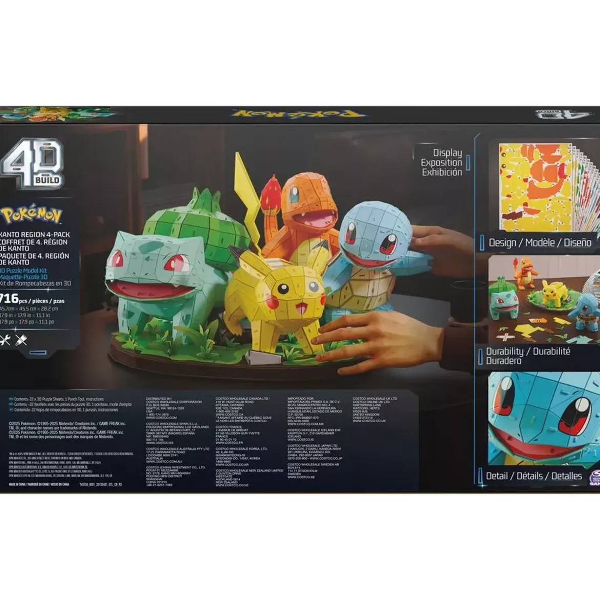 Puzzle 4D Build - Pokémon : Diorama Région Kanto - 716 pièces