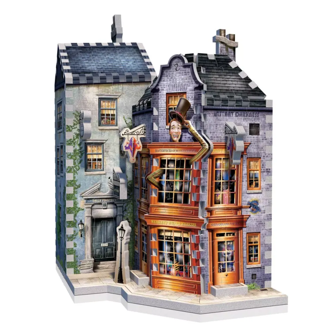Puzzle 3D Harry Potter Diagon Alley : Boutiques Weasley, farces pour sorciers facétieux et La Gazette du Sorcier - 285 pièces