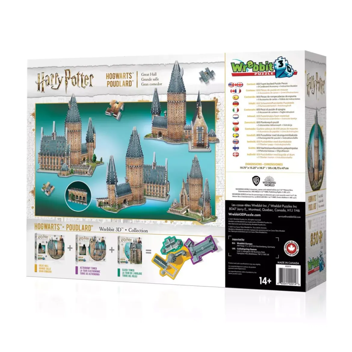 Puzzle 3D Harry Potter Poudlard : La Grande Salle - 850 pièces
