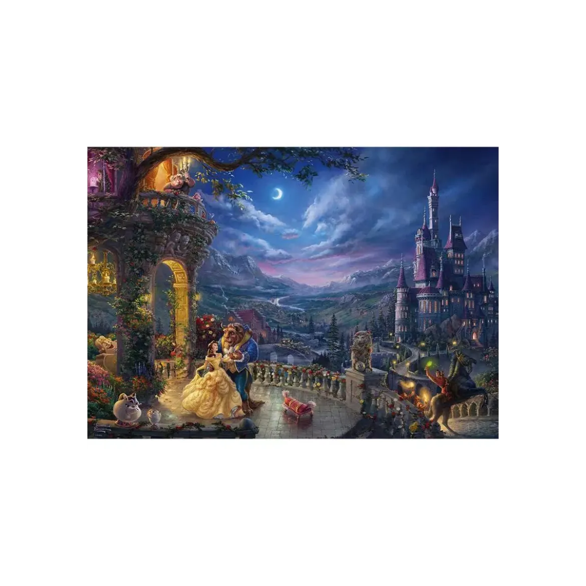 Puzzle Disney La Belle et la Bête : Danse au clair de Lune - 1000 pièces